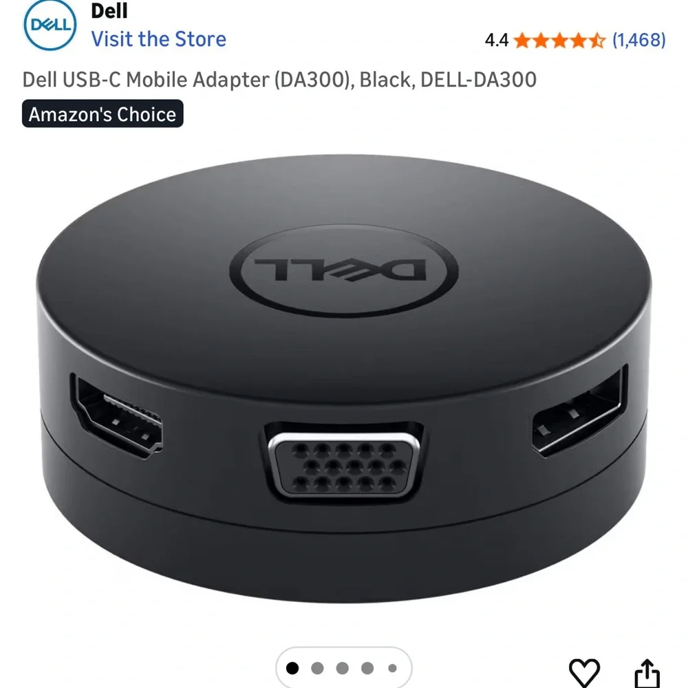 Dell Black Circular Multi-Port Hub